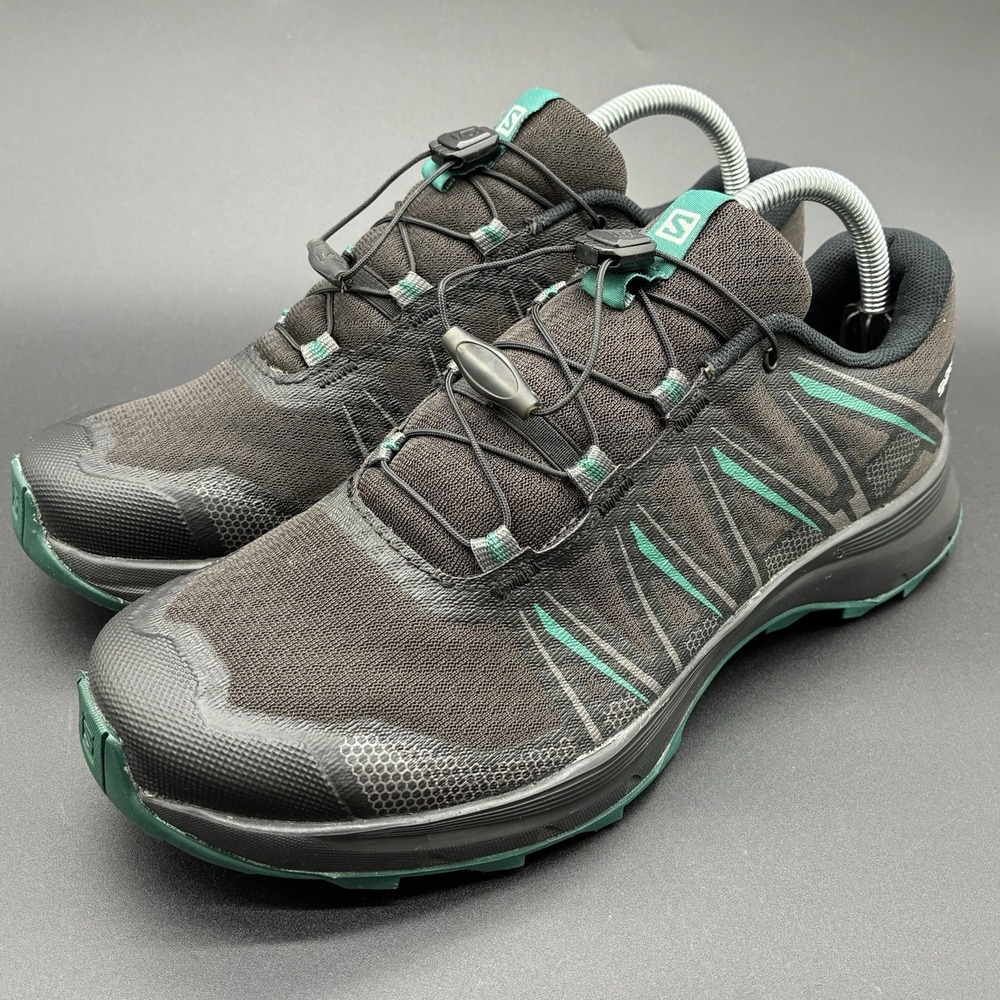 Salomon XA Meoka Trail Running Shoes Mens 8.5 Black Green Hiking Sneakers